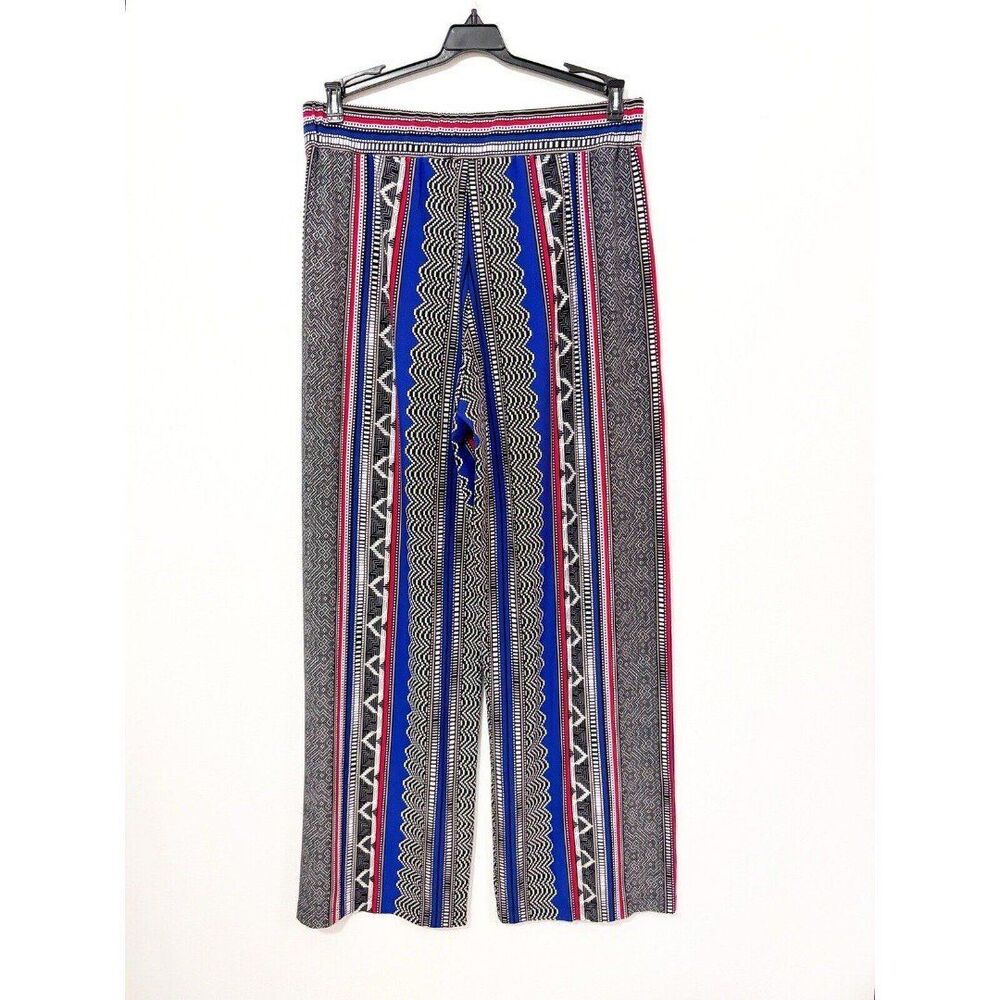 Attitudes By Renee Geometric Design Travel Pants Size Medium Pull On